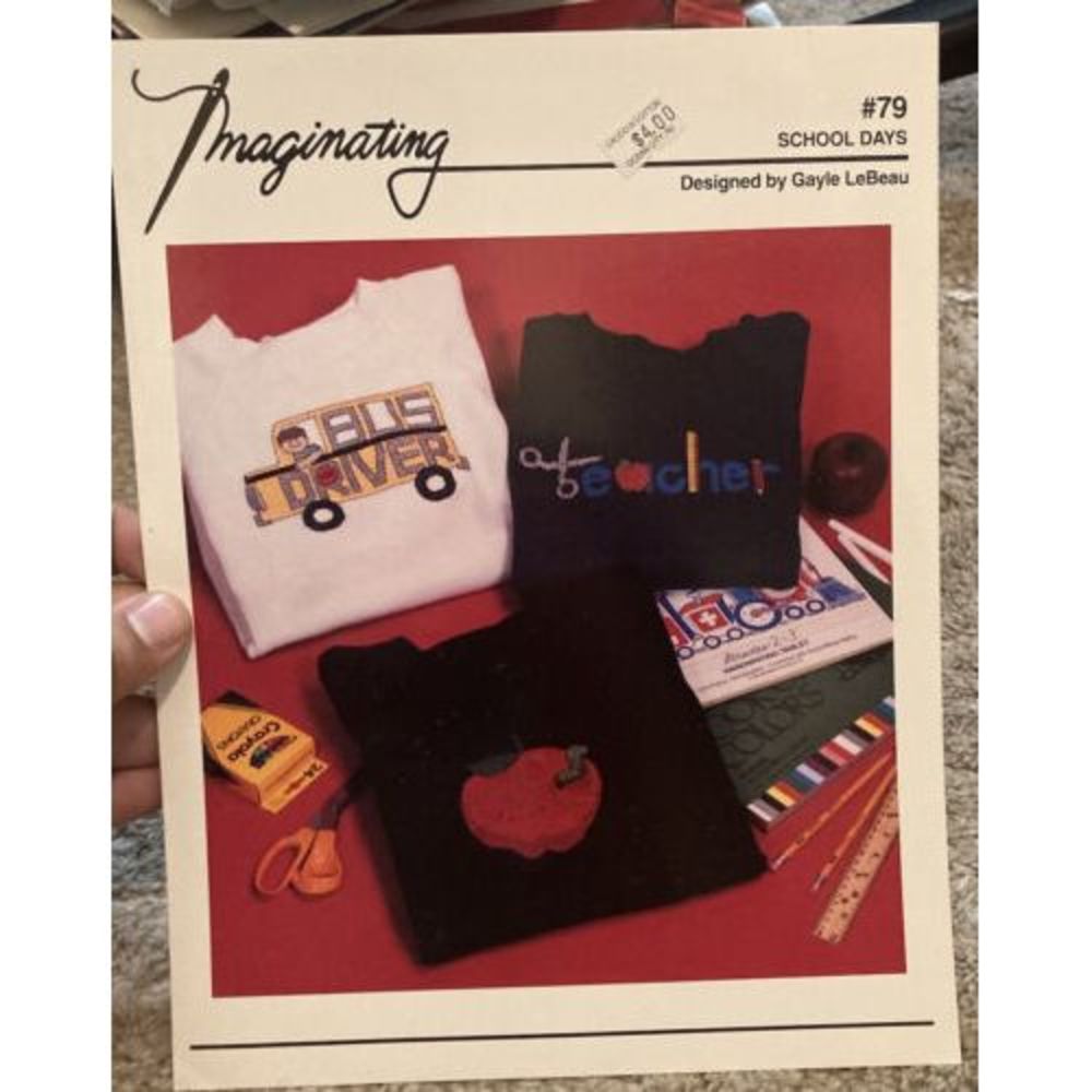 School Days, Imaginating, Pattern Leaflet #79, 1991 Counted Cross Stitch